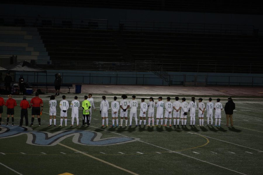 The+Varsity+boys+soccer+team+lined+up%2C+prepared+to+compete+for+the+CIF+Championship.+